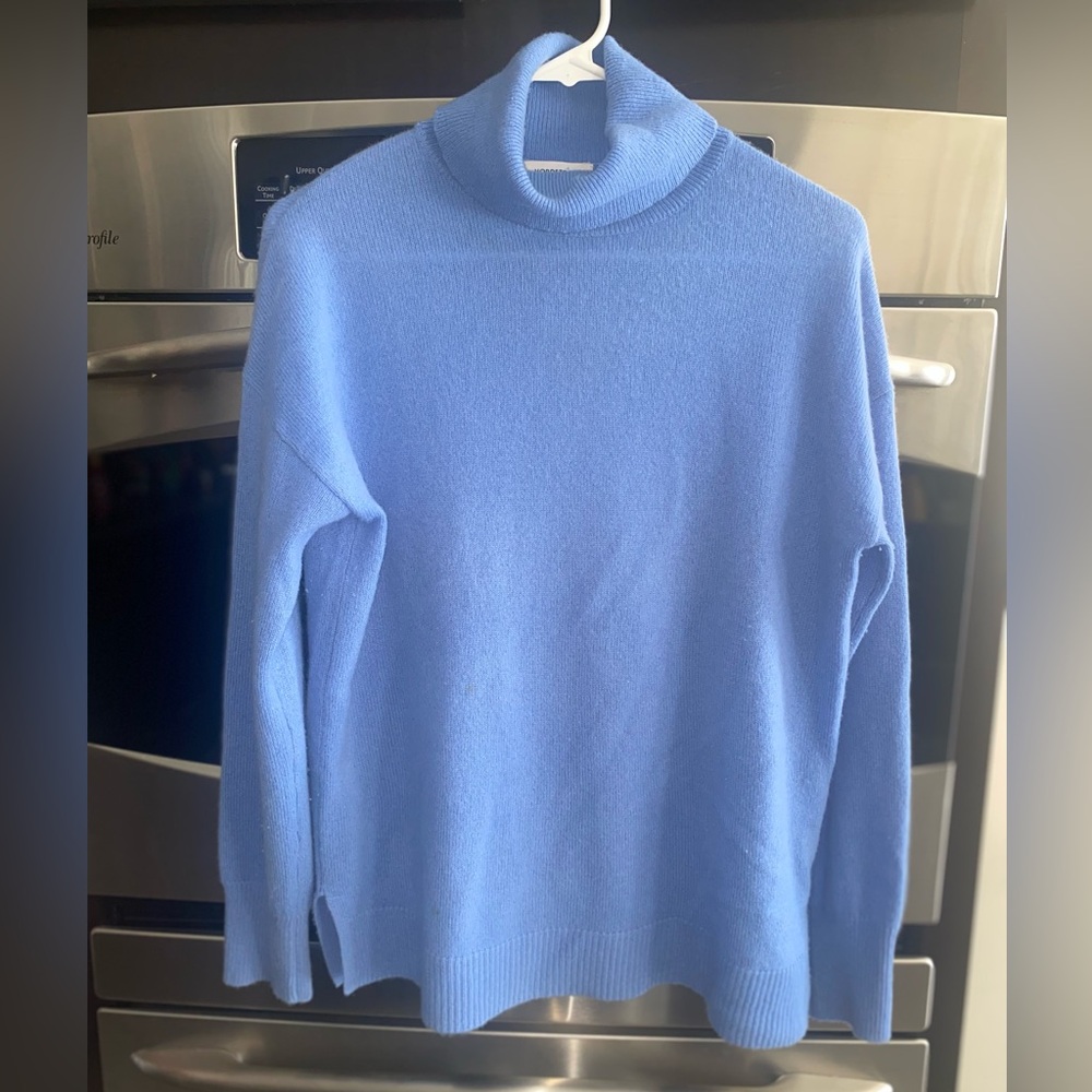 Women's Blue Turtleneck Sweater